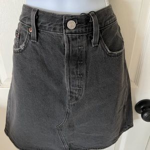 Levi 501 High Waisted Denim Skirt with Button Fly - NWT